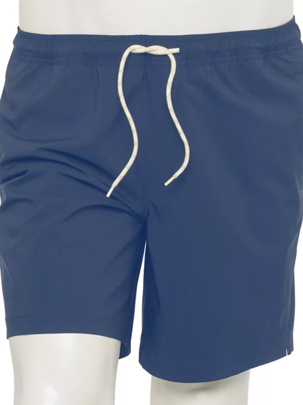 Big & Tall Trinity Coast 9" Inseam Solid Swim Trunks, Blue, Size: 4XB